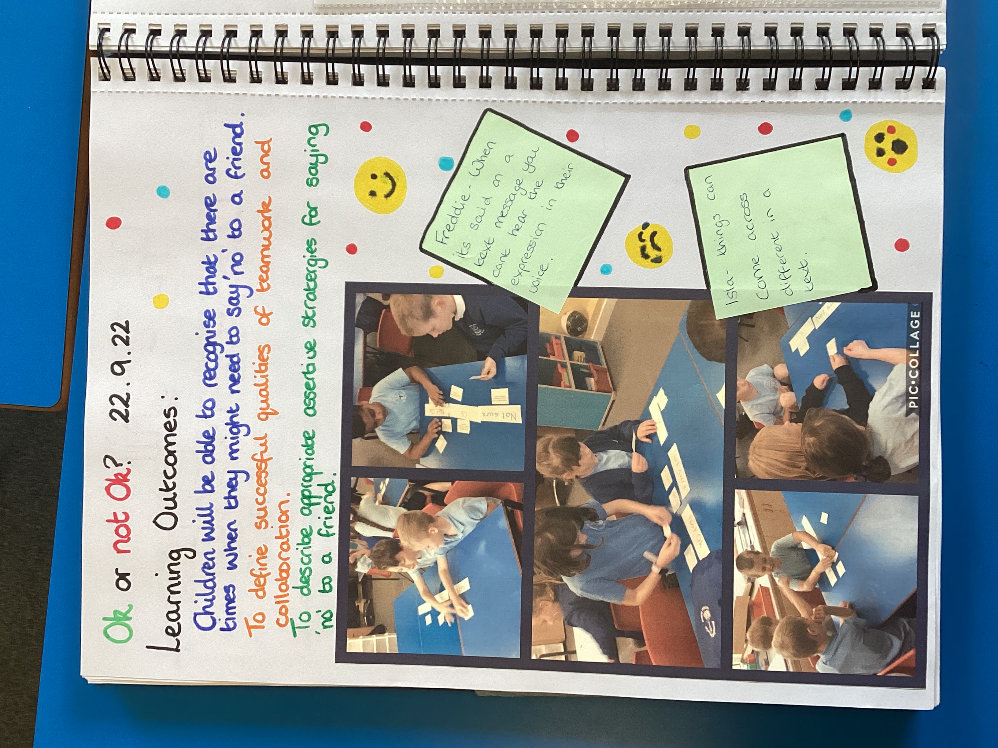 Image of Beresford Memorial CE First School floor book on SCARF lesson